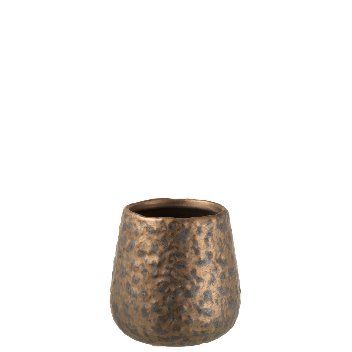 Pot de fleurs cuivré J-Line, ambiance moderne et élégante
