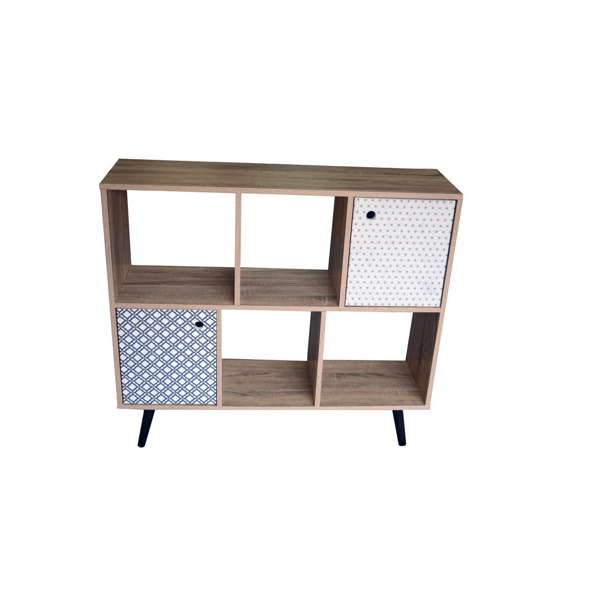 Détail des tiroirs du buffet scandinave en bois