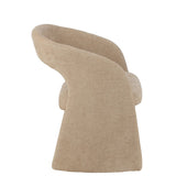 Détail du tissu textile beige de la chaise Anis