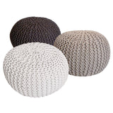 Pouf Set 3 pièces Ø 55 cm Coussin de sol taboure tabouret tabouret de siège de siège de siège tabouret