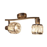 Papin de série "Josefa", lampe à plafond en métal et verre en acier inoxydable, avec des lampes filamentaires de version E14 incluses, pour le salon, la salle à manger, le couloir ou le couloir 28 x 8 cm