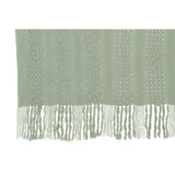 Détail du tricot du plaid J-Line vert clair, texture douce