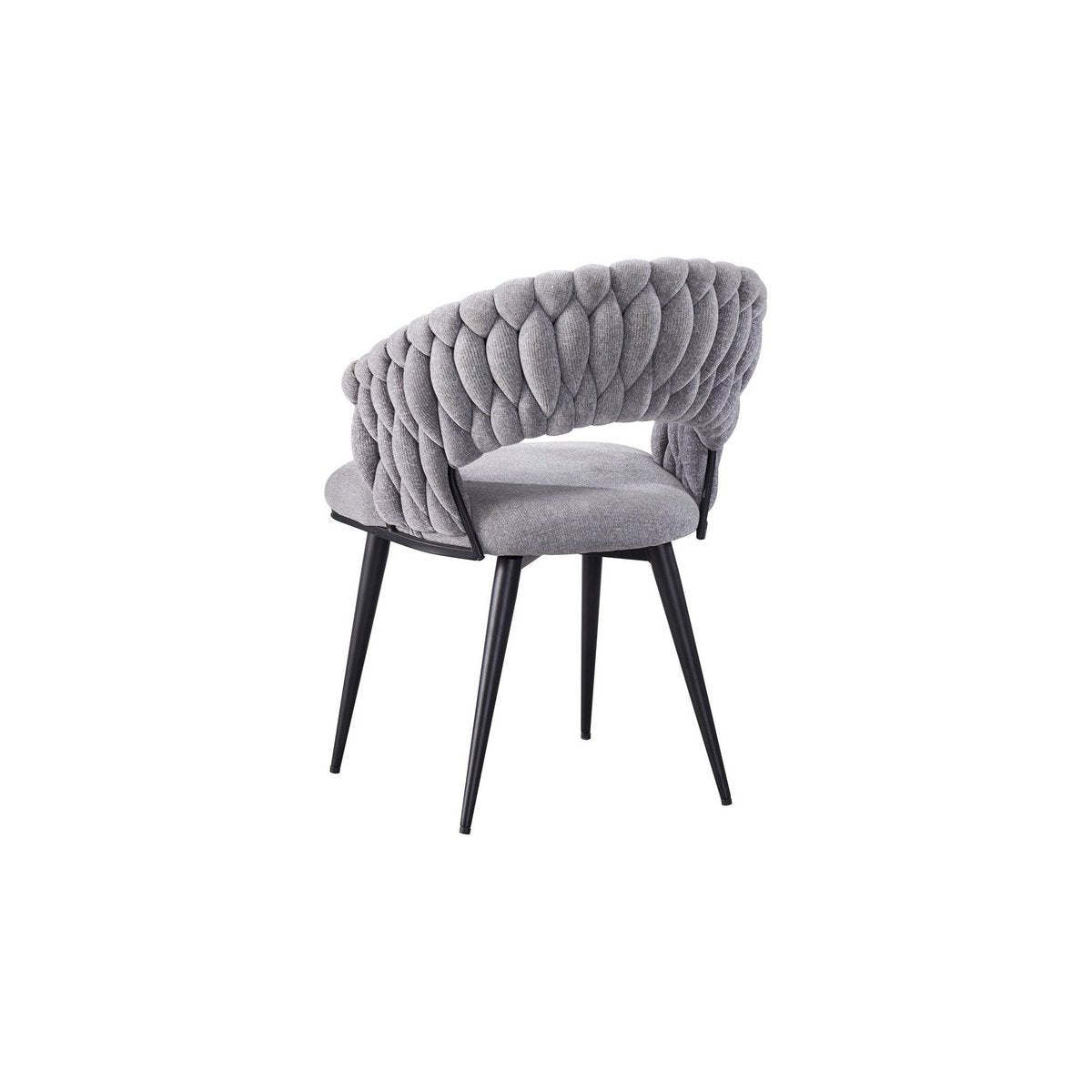 Chaise Wave avec pieds noirs robustes dans un intérieur chic