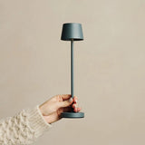 Lot de 8 lampes à poser rechargeables gris pierre
