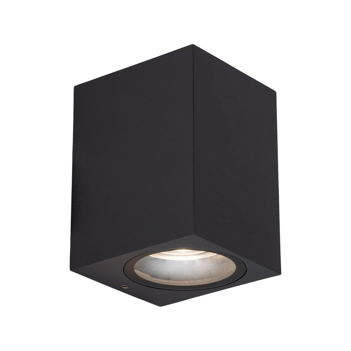 Lampe murale extérieure Cubus en métal anthracite, vue de face