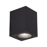 Lampe murale extérieure Cubus en métal anthracite, vue de face
