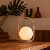 Lampe sans fil en bois marron clair Skye