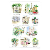 Torchon Paris scénettes Blanc 48 x 72