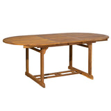 Détail du bois d'acacia de la table de jardin