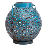 Lot de 2 lampes solaires décoratives LED l/b : 18cm bleu