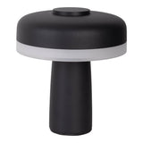 «PilU" de la tablette sans fil, 16,5 cm de haut, au-dessus de Ø de 15 cm, métal en noir, plastique blanc, LED intégrée, 280 lumens, dimmable par capteur tactile, blanc chaud blanc