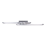 Lampe plafond CCT LED "Carlon" en aluminium et plastique Matt-Silver, avec LED intégrée, de 120 cm de long