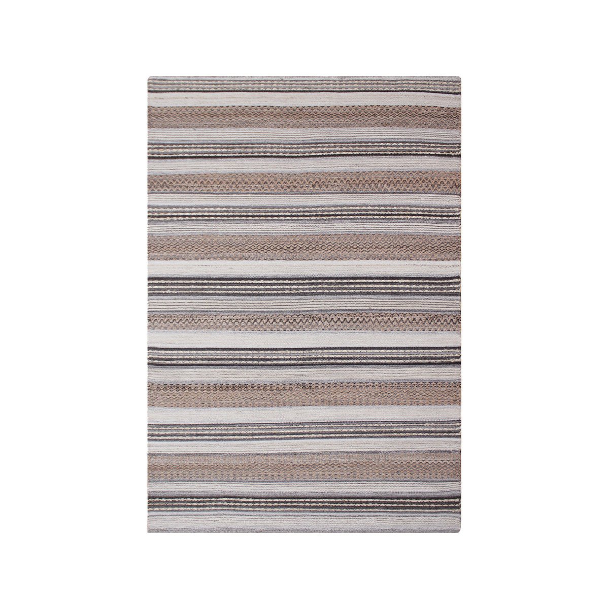 Tapis Morena en jute et laine, vue d'ensemble dans un salon moderne