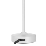 Batterie à LED / lampe de table "Pina" de 30 cm de haut, en métal (blanc) et en verre (blanc), LED intégrés, blanc chaud