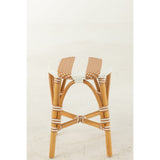 Tabouret J-Line Live - rotin/plastique - naturel/blanc
