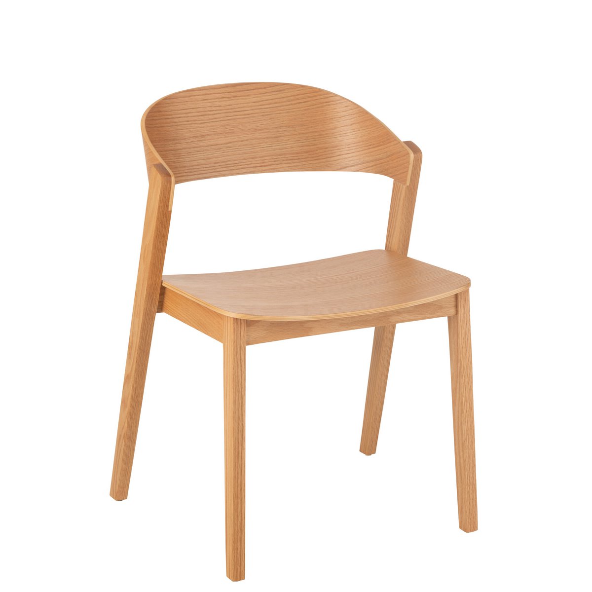 Chaise Laga J-Line en chêne naturel, vue de face