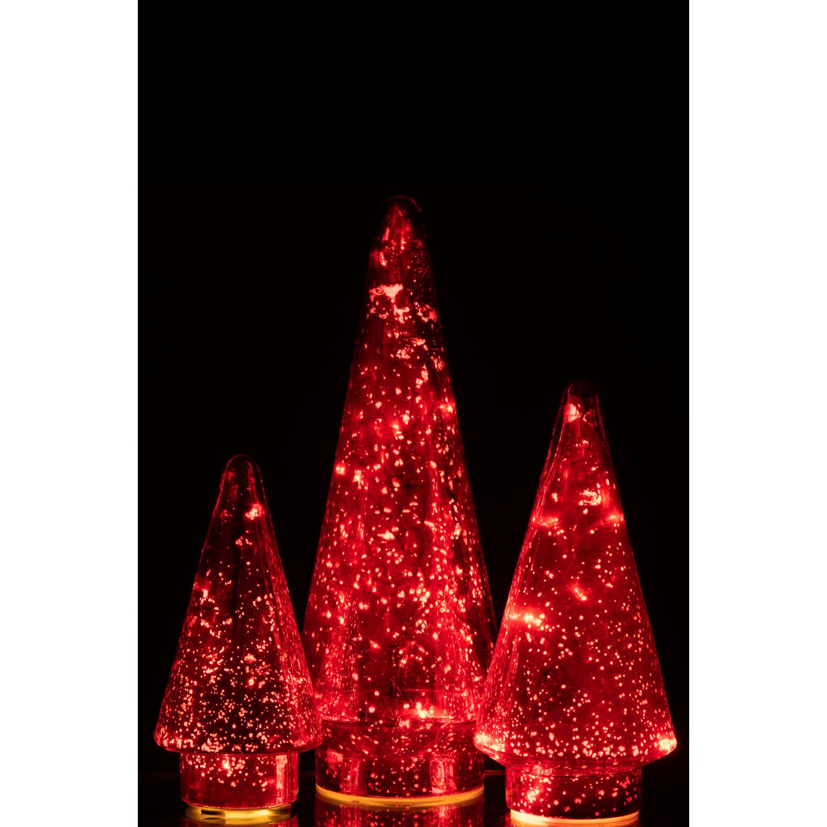 Éclairage LED du sapin J-Line en verre rouge