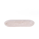 L'Assiette Ovale en Résine - Rose Blanc