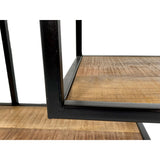 Étagère sur pied diviseur de pièce étagère à livres étagère multimédia étagère 130x60x36cm Liverpool cadre en métal noir