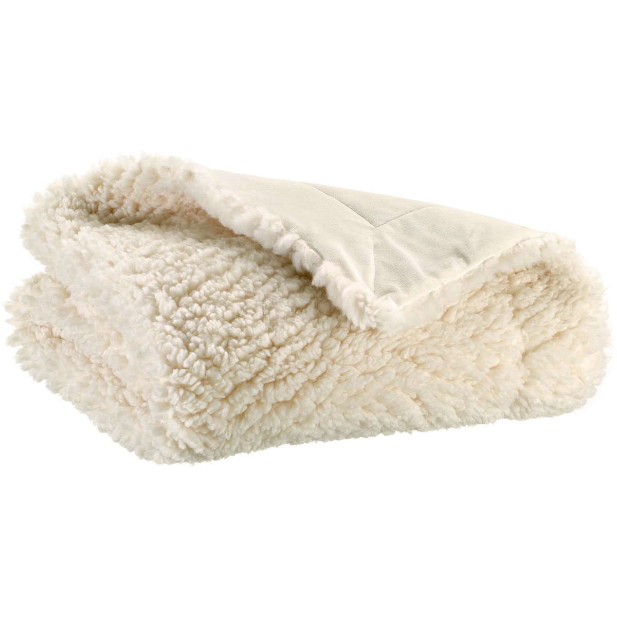 Plaid Noam Neige 140 x 180 - Élégant et doux, parfait pour votre intérieur