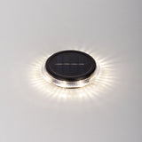 6 Set Solar-Boden-Sprießleucht Ø Env. 11,2 cm, plastique noir, capteur crépusculaire, pour l'entrée, la terrasse et les chemins