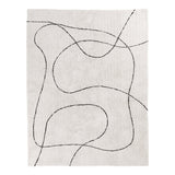 Tapis Tampa multicolore en coton, vue d'ensemble avec motif abstrait.