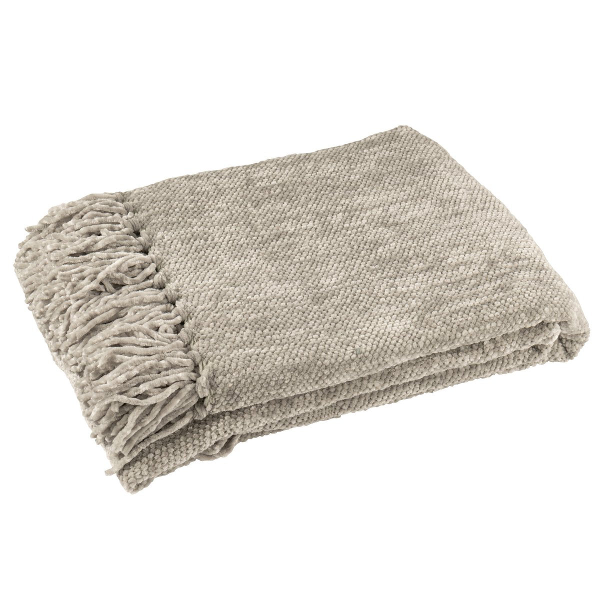 Couverture J-Line drapée sur un canapé, ajout de style intérieur