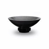 Grand bol design moderne en verre de luxe, vue de face