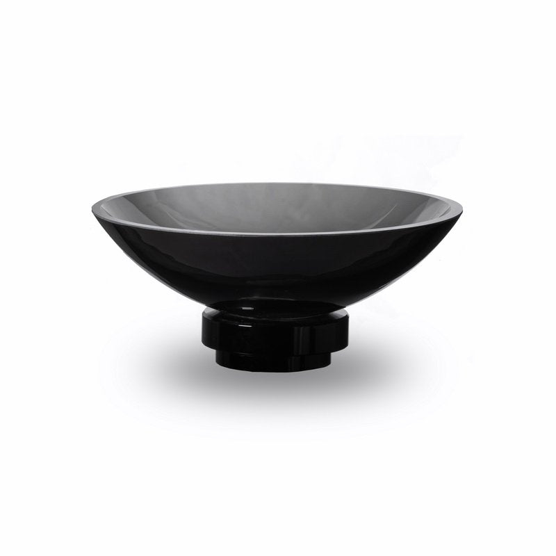 Grand bol design moderne en verre de luxe, vue de face