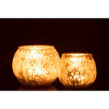 Lanterne J-Line en verre rose, vue latérale