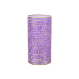 Vase J-Line Mosaic Round en verre violet, vue de face