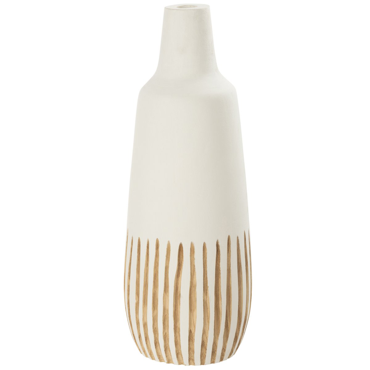 Vase Ying en bois blanc, ambiance salon