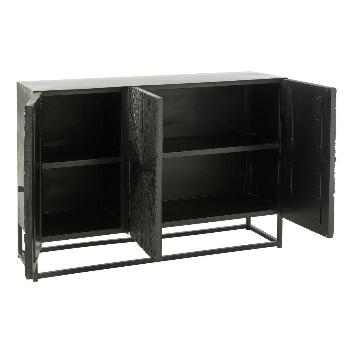 Détail des pieds de l'armoire J-Line Shanil, robustesse et style