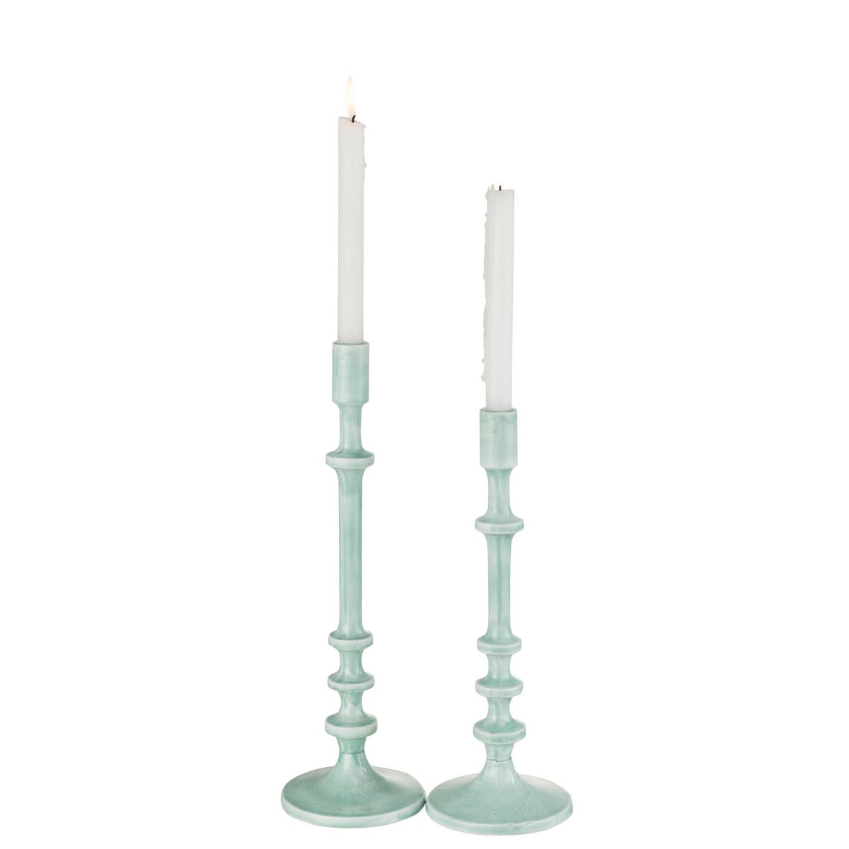 Bougeoir J-Line Classic en aluminium bleu, éclairage doux