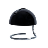 Lampe de table "Burano" noir, env. 25 cm de haut, Ø 23,5 cm, en métal et en verre noir color en chrome, E27.