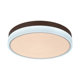 LED PLADIER LED "LOLA" Ø de 50 cm, 9 cm de haut, métal et plastique en brun et blanc, LED intégré, 1900 lm, dimmable, fonction CCT 3000-6500 K, fonction de lumière nocturne