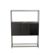 Étagère J-Line décorée avec des livres et objets d'art