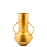 Vase en métal doré patiné