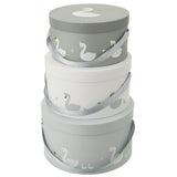 Ensemble de 3 boîtes Swan J-Line empilées, design élégant