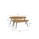 Ensemble de tables d'appoint Jailey Brown