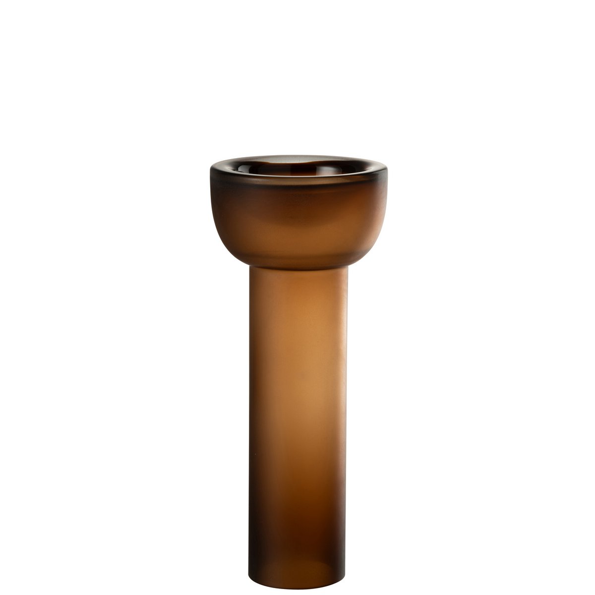 Vase Yoko en verre marron, vue avant