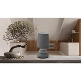 Lampe de table en céramique "Stoney", lampe de table en céramique en gris, avec douille E14, lampe de table pour salle à manger, salon, couloir ou bureau, ou comme lampe de chevet, 31 cm de haut