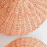 Lampe en rotin | Abat-jour naturel Lampe à suspension en forme d'entonnoir SAYAN en fibres naturelles (2 tailles)