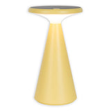 Lampe de table de batterie solaire "Palu" pour l'extérieur et à l'intérieur, en plastique en jaune, 20 cm de haut