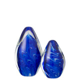 Presse-papier Polypus Oval J-Line en verre bleu, élégant et moderne