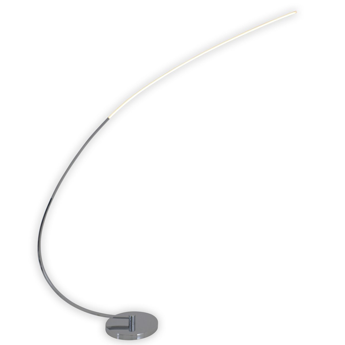 Lampadaire LED Loop Line beige avec design incurvé