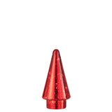 Sapin de Noël J-Line en verre rouge avec lumières LED, vue de face