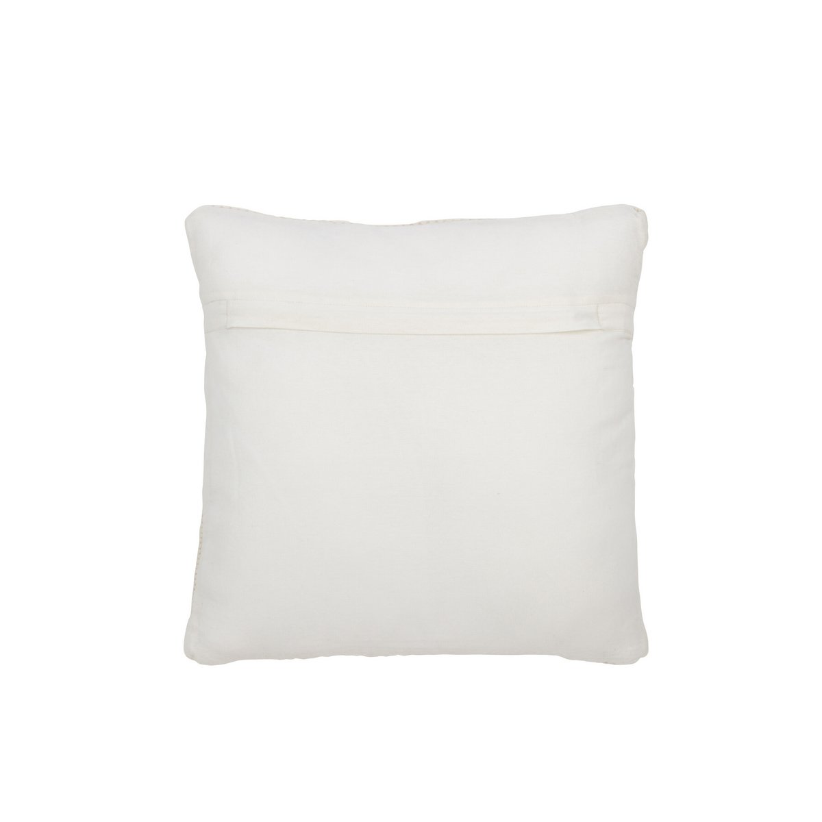 Coussin J-Line en laine crème, vue de face avec texture tissée