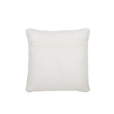 Coussin J-Line en laine crème, vue de face avec texture tissée