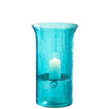 Photophore J-Line Tarifa en verre azur, vue de face